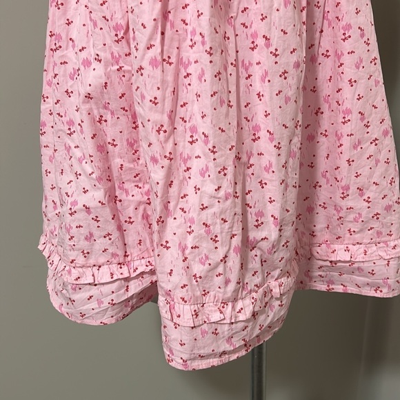 Free People Gabby Mini Dress Pink Floral Print A Line Pockets Sz M NEW - Picture 7 of 15